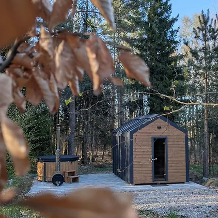 Leno Tu - Przytulny Lesny Azyl Z Sauna I Bania * Ciemno